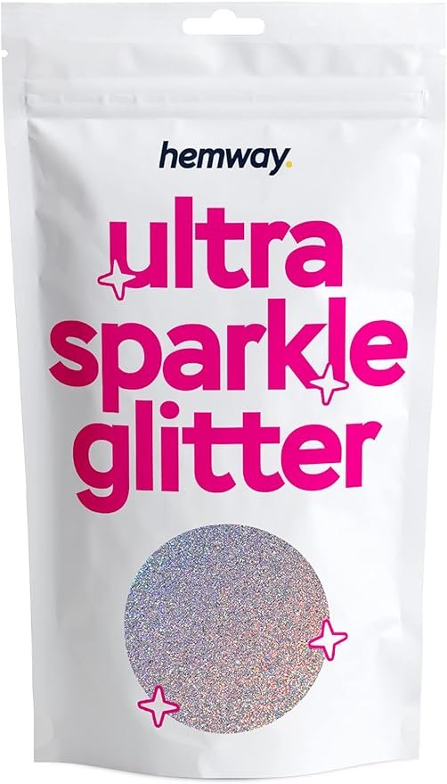 Ultra Étincelle Glitter Argent Holographic 100 g / 0,35 oz multi-usages résine époxy Arts & Crafts cosmétiques Safe corps cheveux visage Nail Art Beauté Fleurs Weddings Poudre poussière premium