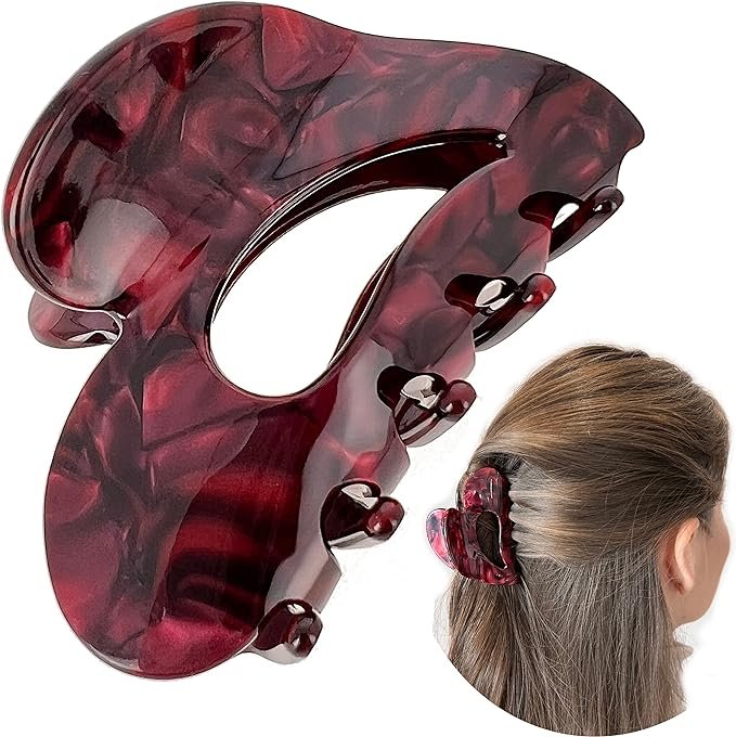 Pince Cheveux Barette Coeur Premium Résistante / Pince Cheveux Femme Originale / Attache Cheveux femme / Grosse pince Cheveux Crabe Chic / Accessoire Cheveux Tendance / Pince a Chignon Claw Clip